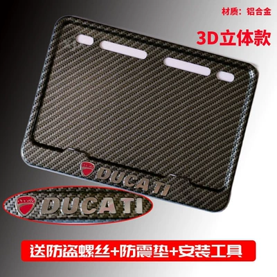 plate holder, scooter license plate bracket, Nömrə qabı - ducati3d-embossed-logo-with-anti-shock-cotton-screws-tools