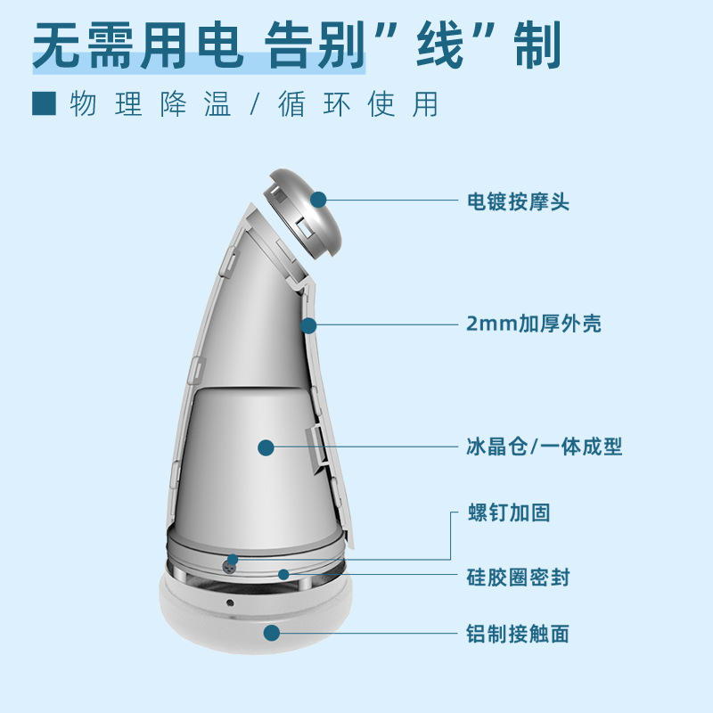メーカーのソース小型アイスハンマー家庭用冷湿布器具顔の冷凍年齢縮小毛穴氷筋肉器具氷湿布器具美容器具|undefined