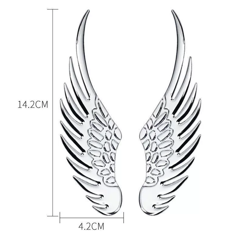 Декоративные крылья автомобиля, внешние крылья, наклейки на автомобиль, трехмерные крылья ангела, хвостовые этикетки, металлические логотипы автомобилей, персонализированное украшение