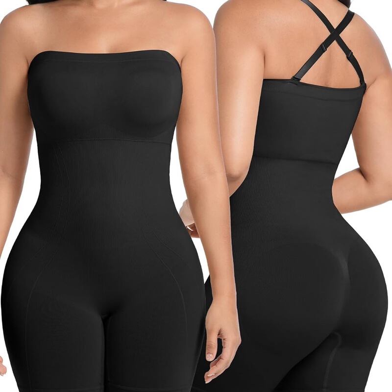 Simiya Shapewear Bodysuit with Built-In Bra, Strapless/Camisole Top for Tummy Control, Full Body Shaping