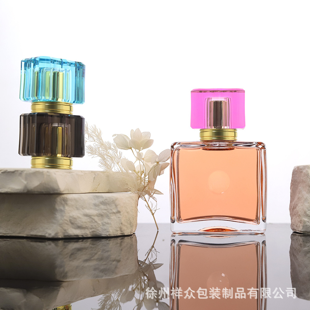 Frasco Atomizador de Vidrio Transparente para Perfume Portátil con Tapa