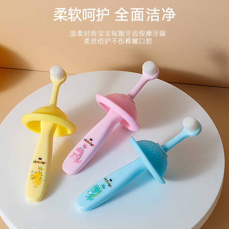 Children's ten thousand hair toothbrush single 1-3 years old baby soft hair toothbrush children's soft hair toothbrush wholesale