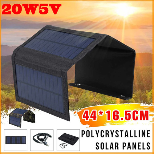Solar Foldable Battery Monocrystalline 20W Solar Charger Backpack Solar Panel Portable Charger Wholesale