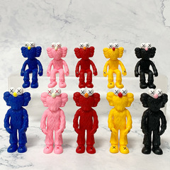 網紅暴力熊手辦芝麻街kaws潮流風擺件公仔客廳桌面家居車載裝飾品