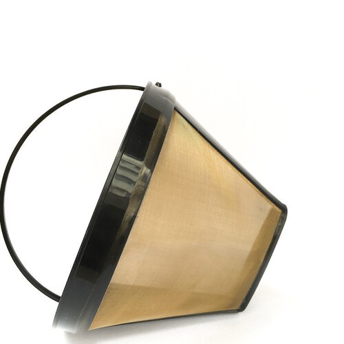 Coffee filter, 304 stainless steel coffee filter pour-over coffee maker, filterless paper filter funnel drip coffee dripper