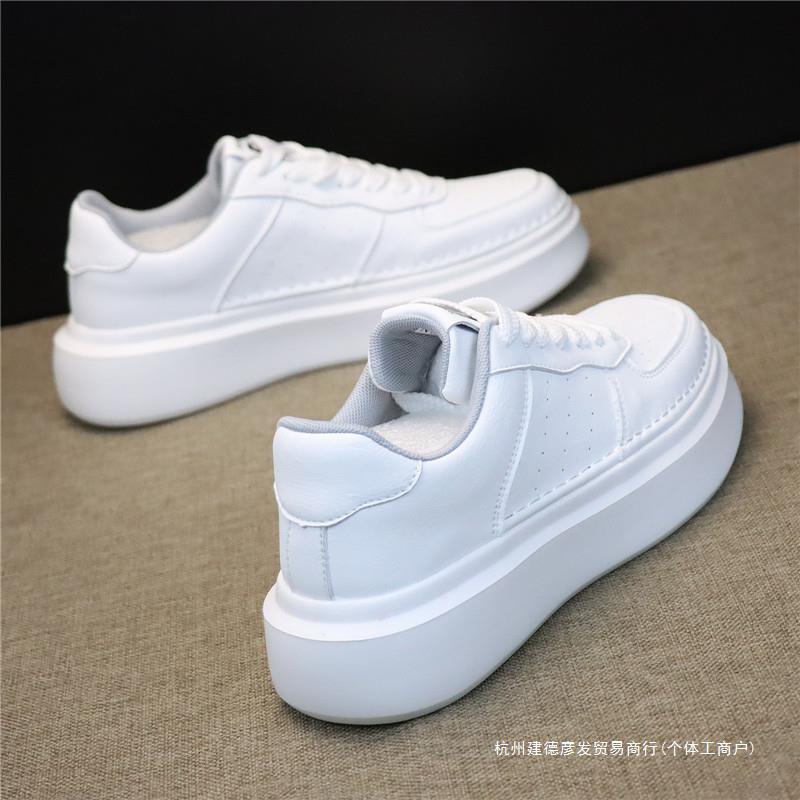 Autumn white sneakers platform