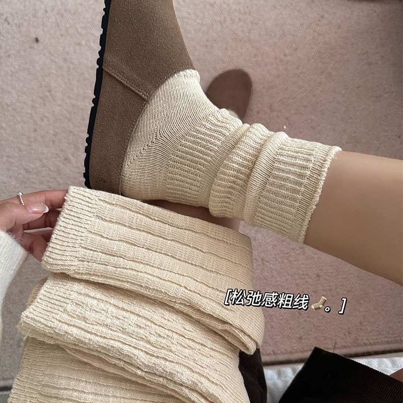 Birkenstock shoes "beige thick line piled socks women's autumn and winter Joker relaxed lazy socks women's tube socks Birkenstock shoes "beige thick line piled socks women's autumn and winter Joker relaxed lazy socks women's tube socks