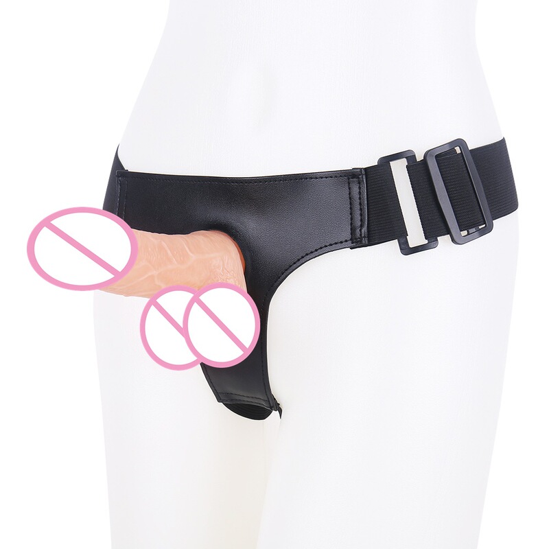 F587-590 Wearable Overlord Mo Dilala Sexy Simulation Wearable Dildo Triangle Black Leopard Print Flash 3 Rings