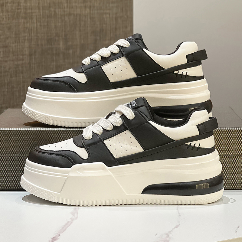 인기있는 패션 흰색 신발 여성용 2023 봄 새로운 두꺼운 바닥 플랫폼 여성 신발 인터넷 연예인 모든 경기 스포츠 캐주얼 스니커즈