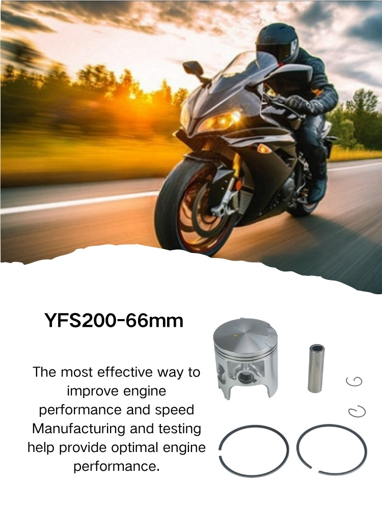 Motorcycle Engine Piston Kit 66mm for Yamaha Blaster 200 Yfs200 Dt20
