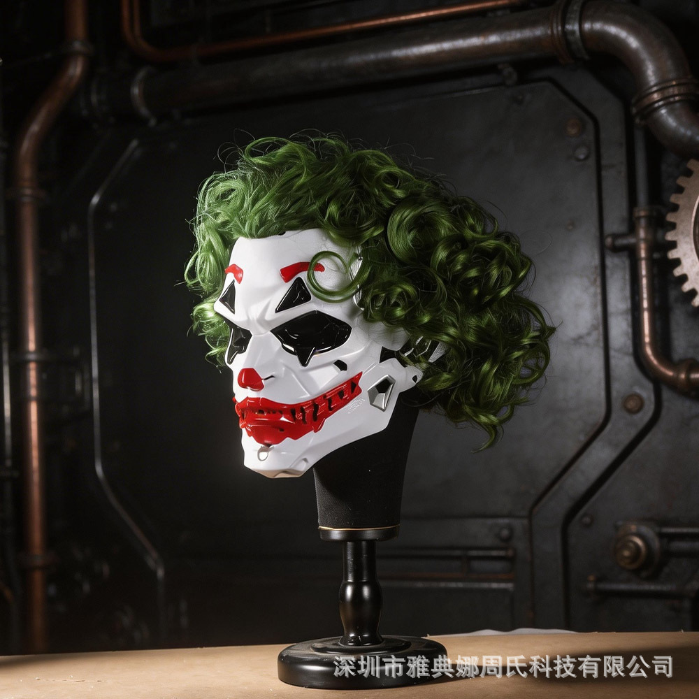 Cross-border Cyberpunk Clown Halloween Horror máscaras Carnival Party Clown Horror Head Mask Halloween