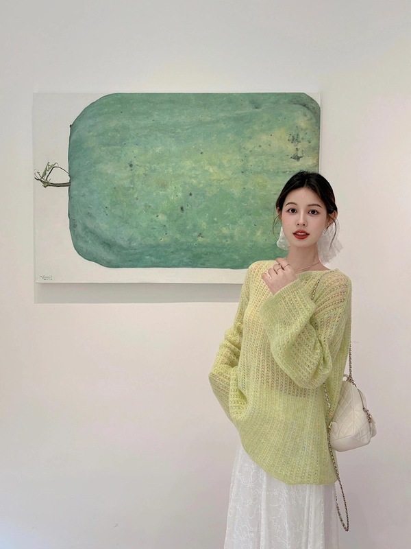 复古镂空钩花长袖针织衫2025秋季新款宽松薄款洋气休闲罩衫女chic|undefined