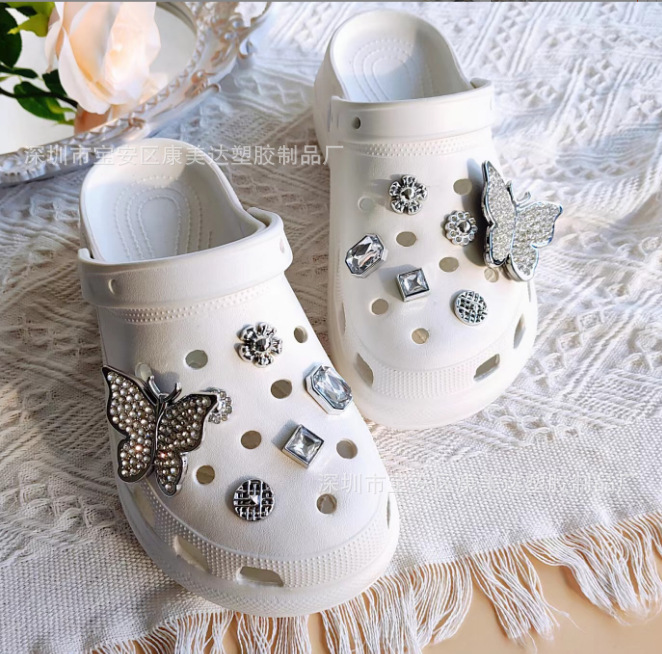 K58-Silver 나비 실버 작은 다이아몬드 세트 (신발 없음)