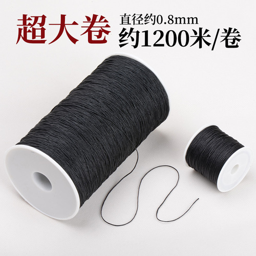 Factory wholesale 72# jade thread large reel 0.8mm thick jewelry thread 100 colors available encrypted Taiwan line A line DIY cord