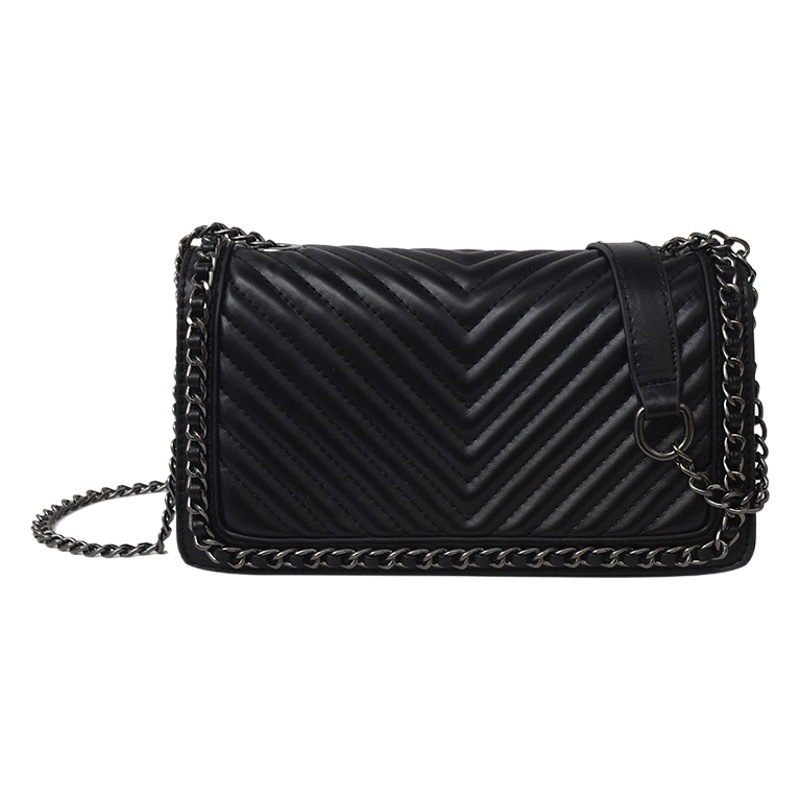 Bolso de Cadena Retro Estilo Hong Kong, Verano 2025, Nuevo, Transfronterizo, Super Popular, Texturizado, Bolso de Hombro, Bolso Cruzado Acolchado de Moda para Mujer