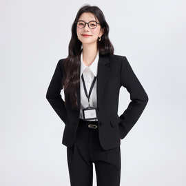 西装套装女气质2026春秋季新款通勤免烫职业西服外套学院风正装