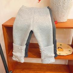 韓国子供服女の子冬ベルベット厚手パンツ 2025 子供の甘い蝶パイルソックス暖かいレギンス