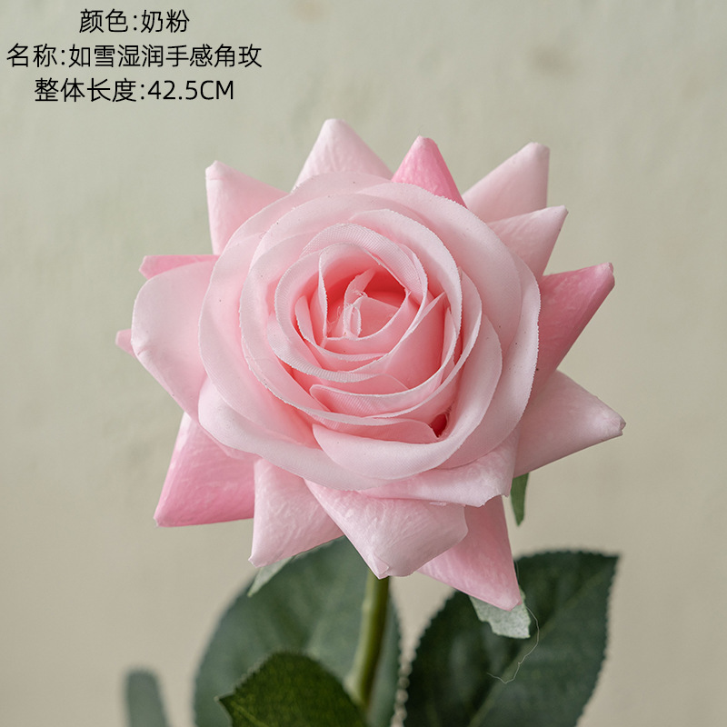 INS estilo Toque Hidratante Rosa fábrica de flores artificiales decoración del hogar de la boda que sostiene la pared de la flor falsa MW60000