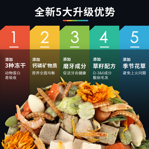 Bucstar H1 hamster grain freeze-dried grain nutrition golden bear dwarf full price main feed staple food 500g