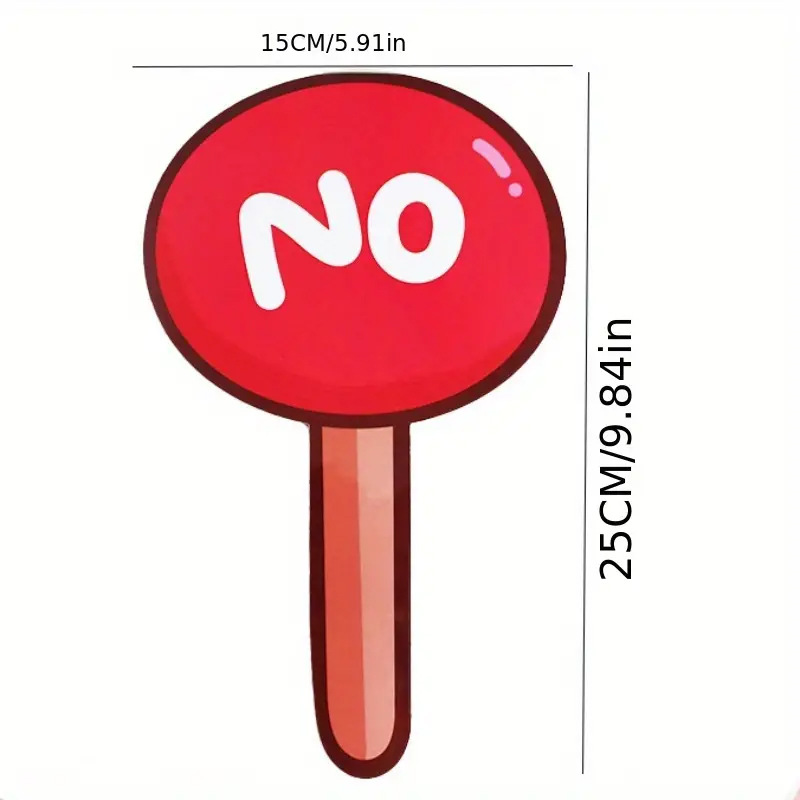 2片装 YES NO  双面印刷手举牌  雪弗板材质 适合学校办公开会等