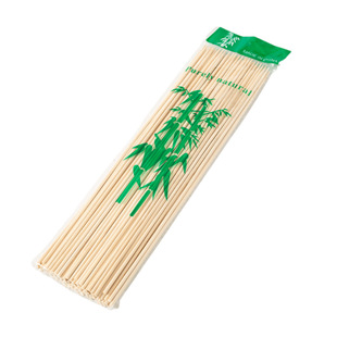 Bamboo Skewers Cute Barbecue Skewers Bagged with Skin Braised Skewers Sandalwood Starch Sausage Disposable Barbecue Bamboo Skewers Factory