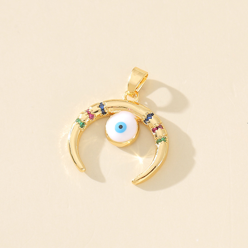 7g Weight Pendant Jewelry Making Type 20*20mm Jewelry Making Size Zircon Inlay Material DIY Jewelry Accessories Classification 1 Piece Quantity Copper Material Devil's Eye Pattern Polished Finish Plating Design Casual, Simple Style Style 1 Piece 20*20mm Copper Zircon Devil's Eye Polished Pendant 25