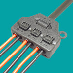 TL-103CV正负两极一进三出分线端子LED一拖三低压并联分线连接器