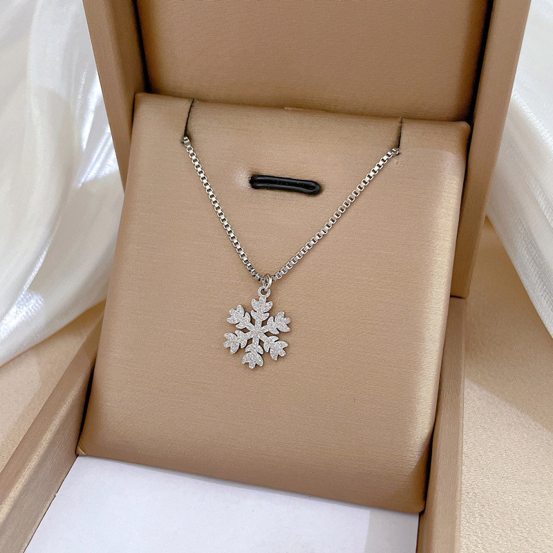 Fashion Snowflake Titanium Steel Plating Pendant Necklace Colorza_colorza_5