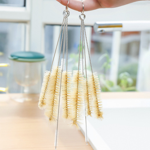 Teapot brush, tea cup, mini spout, straw brush, kettle bristle gap kitchen washing cup cleaning 5-piece set