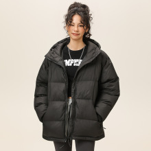 冬季新款潮牌基础加厚连帽棉服男女纯色户外防风保暖防寒棉衣外套