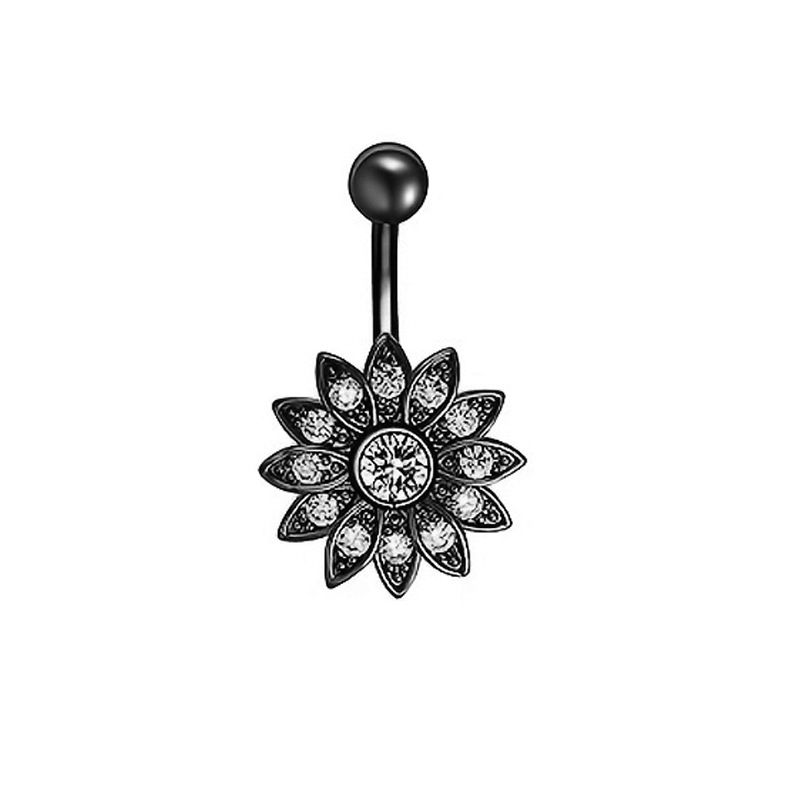 Heart Moon Navel Ring 316L Surgical Steel Belly Button Ring Dangle Planet detail image 12