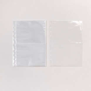 A5 Transparent Divided Pp Card Pocket Planner 5inch Polaroid Photo Storage Bag Loose-Leaf Album Inner Pages 6-Hole Refill