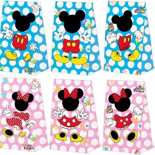 Amazon Cross-Border E-Commerce Mickey Mouse Series Party Gift Bag Mickey and Minnie Theme Candy Gift Bag