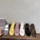 Wedge Leopard Fine Belt Flip-flops Women's Summer Outer Wear 2025 New European and American High Heel silver Flip-flops Women's Sandals