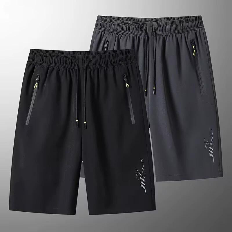 Silk shorts, summer thin beach quick dry elastic trousers, loose fit
