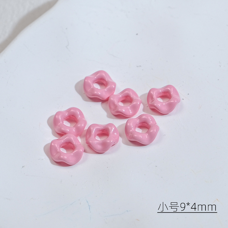 小号烤漆波浪叠叠乐花边穿绳包挂亚克力手机链条手链diy饰品配件|undefined
