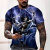 Summer big short sleeve T-shirt for leisure, 3D