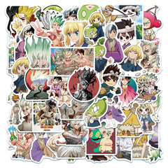 50 Anime New Stone Era Sticker Laptop Suitcase Personalized Decor Waterproof Removable Sticker