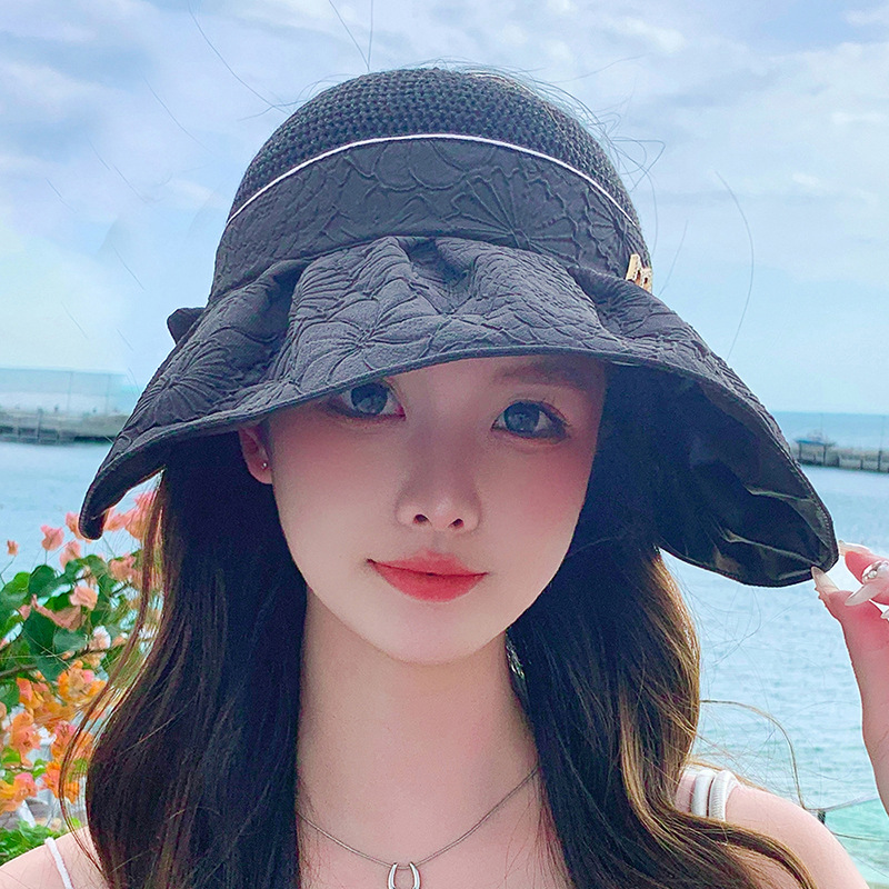 Women's Sun Visor Hat Stylish Travel Beach Sun Protection Hat_voghion.com