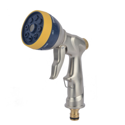 Multi-purpose household car wash garden watering nozzle pure copper high pressure water gun 8 functions metal car wash water gun