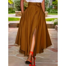 Long Maxi Skirts Women Skirts Summer Vintage Zipper�ļ�Ůȹ