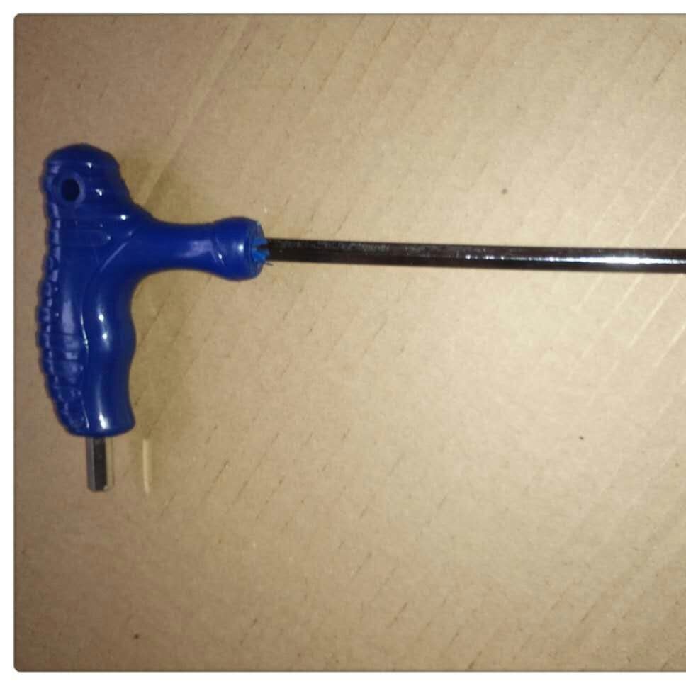 拐杖米字螺丝刀拐杖t型内六角扳手4mm平头镀铬绝缘英制4mmt型扳手