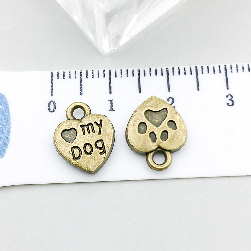 고대 녹색 사랑 편지 1개-1.1g-10*13mm-5031