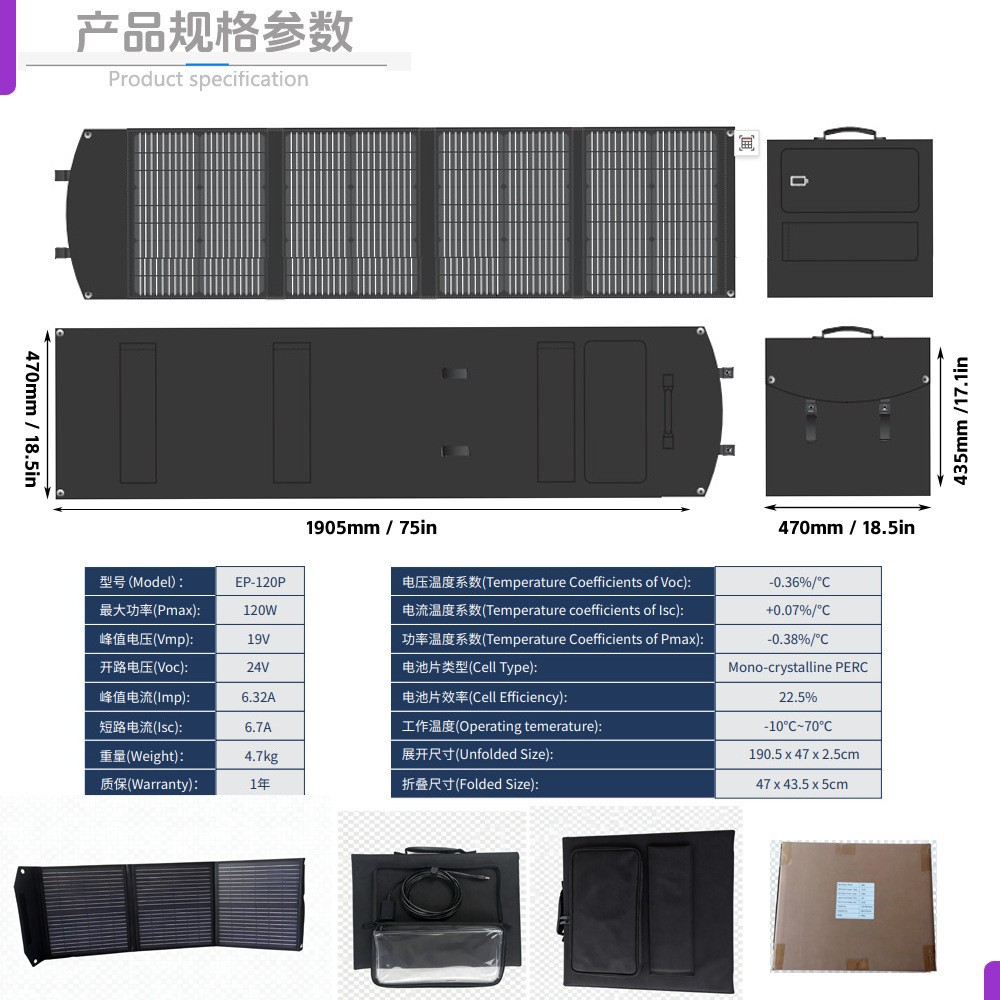 Солнечная панель складная OEM/ODM 30W