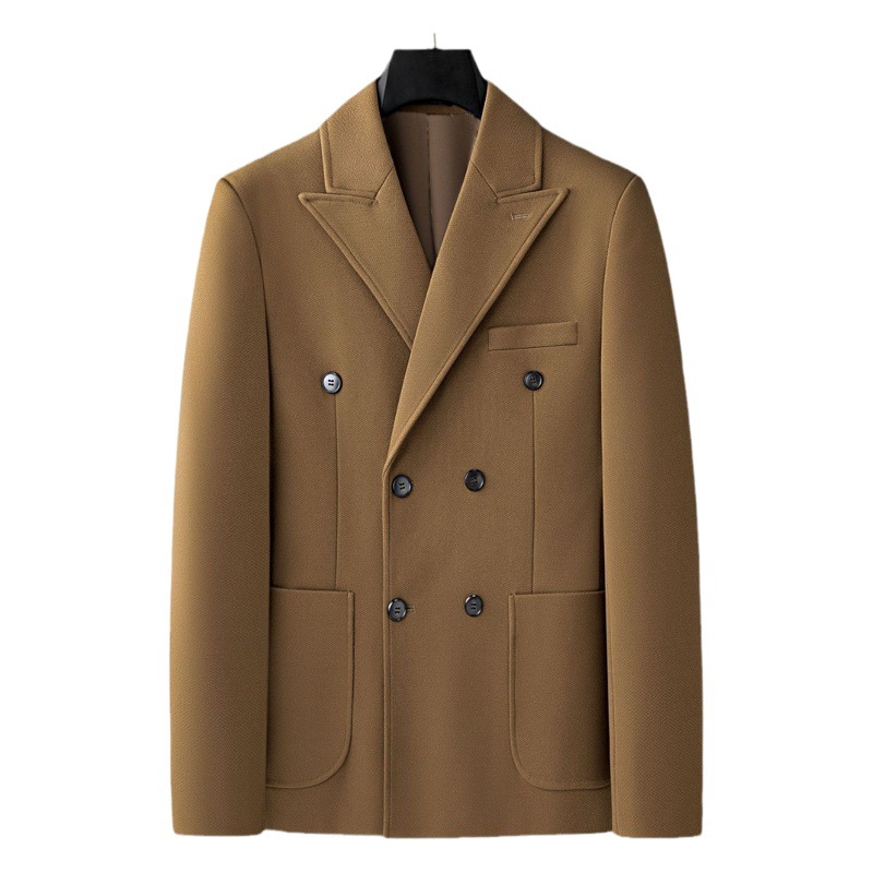 Autumn and winter business fashion woolen suit men's high-grade simple 2023 trendy casual small suit woolen coat