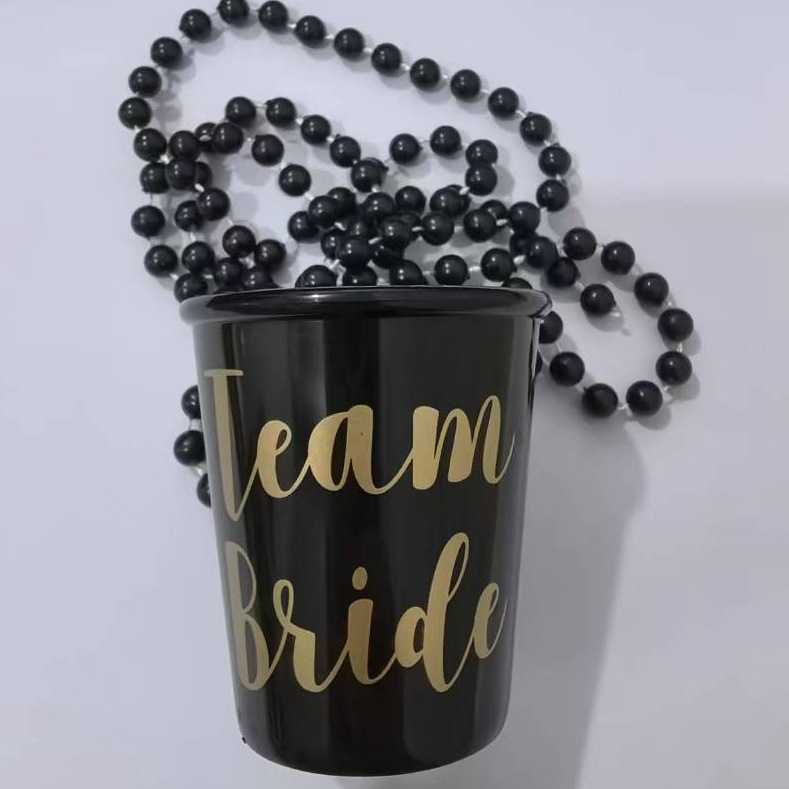 Macaron color transparente Cadena de cuentas Copa novia para ser FIESTA DE Navidad Halloween Fiesta de la boda