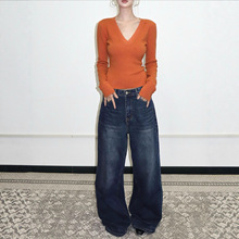 Ruanri 好版型*实用主义V领羊毛桑蚕丝混纺秋冬打底长袖毛针织衫