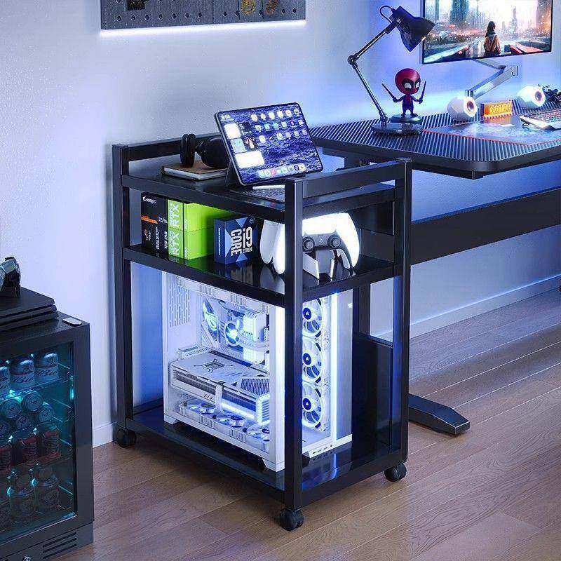 Computer tower stand, desktop computer case storage rack, under-desk mobile cart, case storage rack Computer tower stand, desktop computer case storage rack, under-desk mobile cart, case storage rack