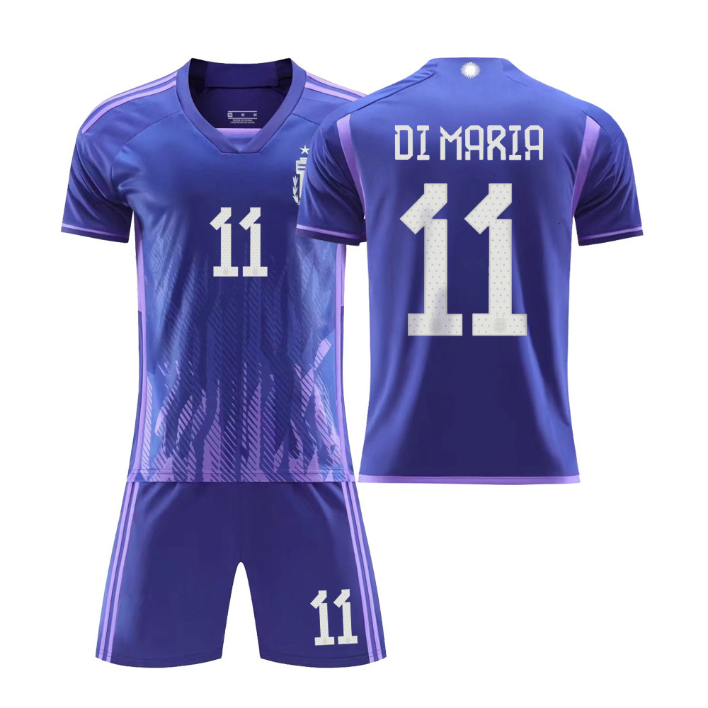 Verano Argentina fútbol uniforme niños traje de los hombres al aire libre correr deportes de secado rápido Massey Jersey mujeres adultas al por mayor