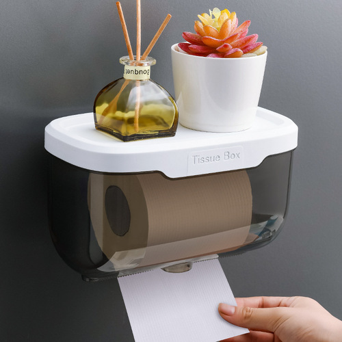 Bathroom tissue box punch-free toilet paper toilet paper box creative roll paper box toilet paper storage rack toilet paper box